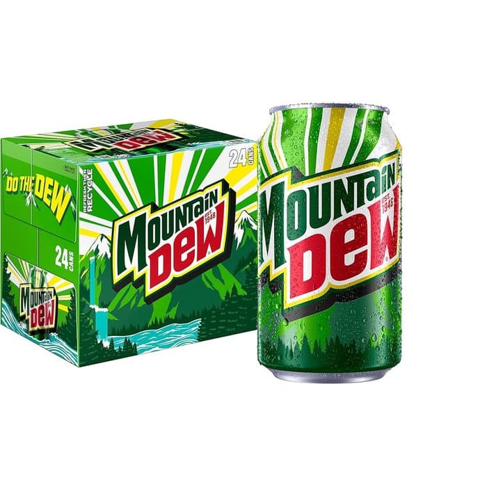 Paquete de 24 latas de Mountain Dew